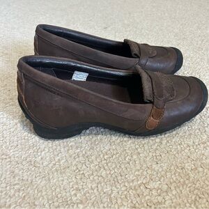 Merrell Eden Moc Brown Leather Slip On Casual Loafers Women's Shoe Size US 7.5
